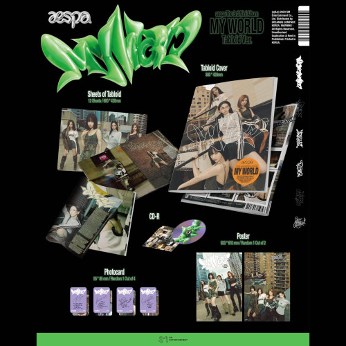 AESPA - MY WORLD (Tabloid Ver.) 3rd Mini Album AESPA - MY WORLD (Tabloid Ver.) 3rd Mini Album